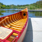Red Display Canoe with Ribs Curved Bow 10 ft