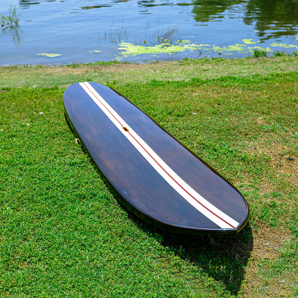 Paddle Board in Dark Painted Wood 11ft with 1 fin