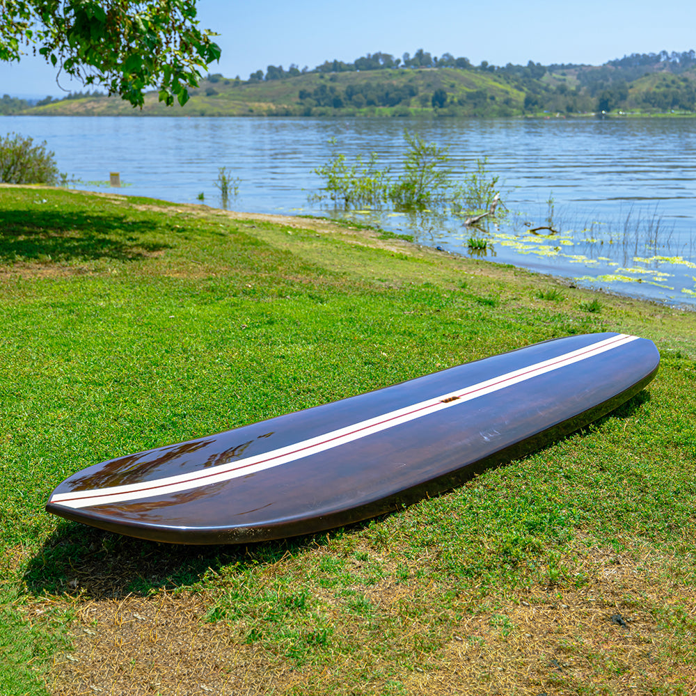 Paddle Board in Dark Painted Wood 11ft with 1 fin