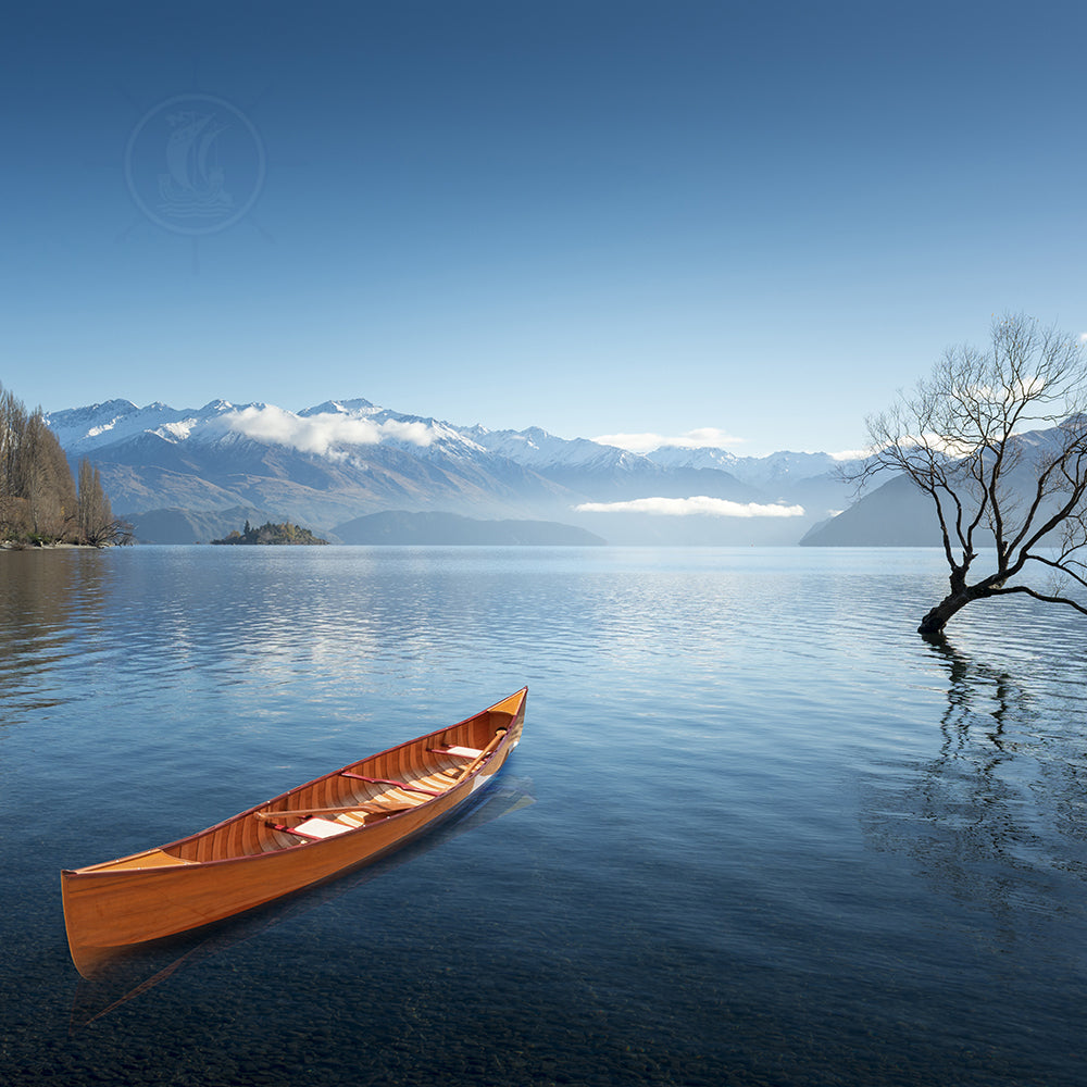 SKEENA CANOE WITH RIBS Mahogany 16'| Cedar strip canoe for sale